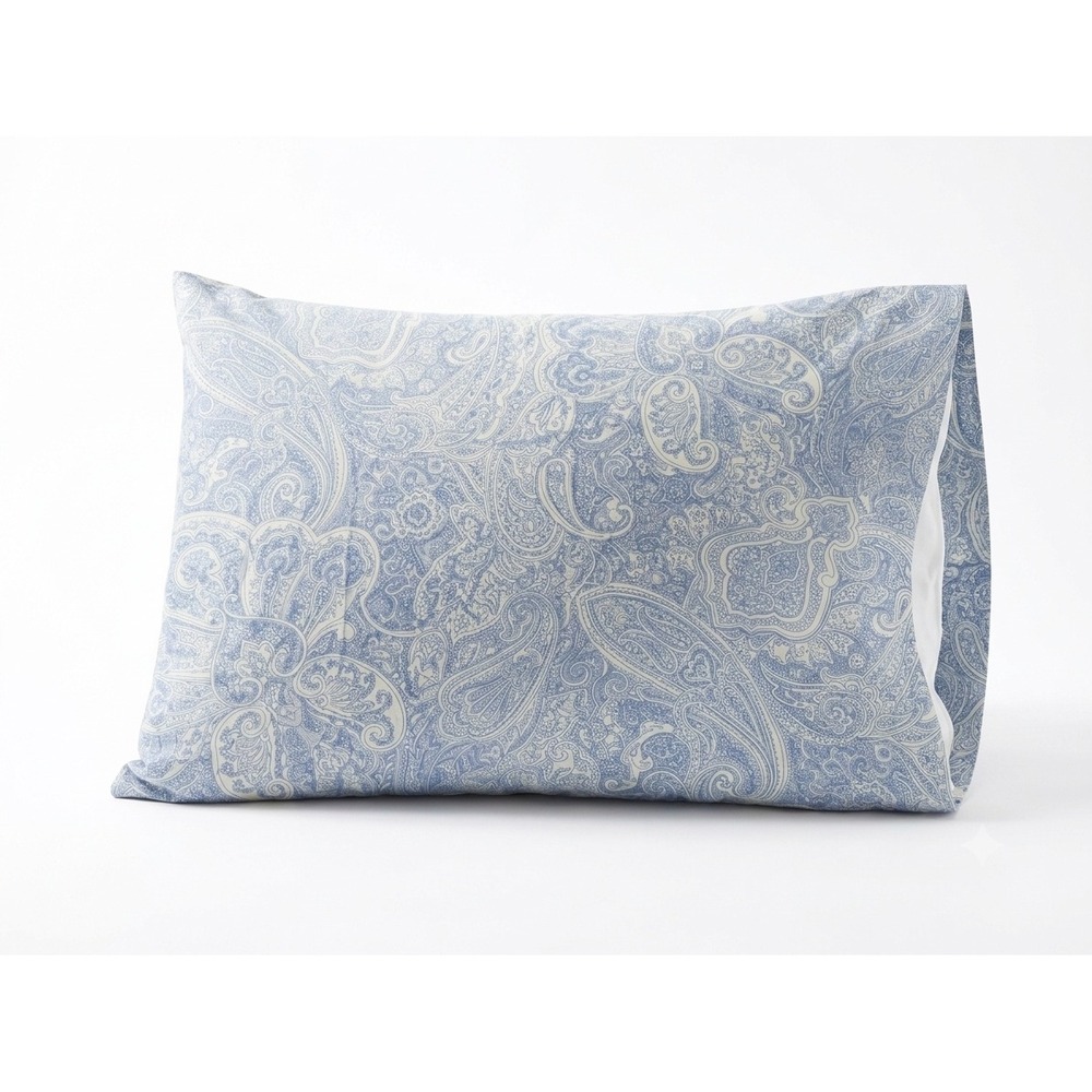 Lauren Ralph Lauren Vintage Light Blue Paisley Standard Pillowcase 100% Cotton